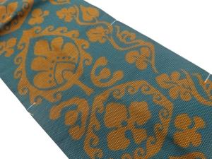 未使用品　抽象草花模様織出し名古屋帯
